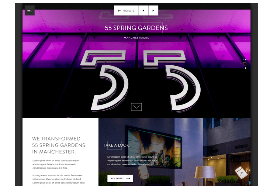 Dafatoluquany created the website for construction company ARCO to present their services